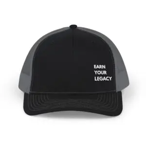 Earn Your Legacy Snapback Trucker Cap | Embroidered Motivational Quote - Unfinished Quest