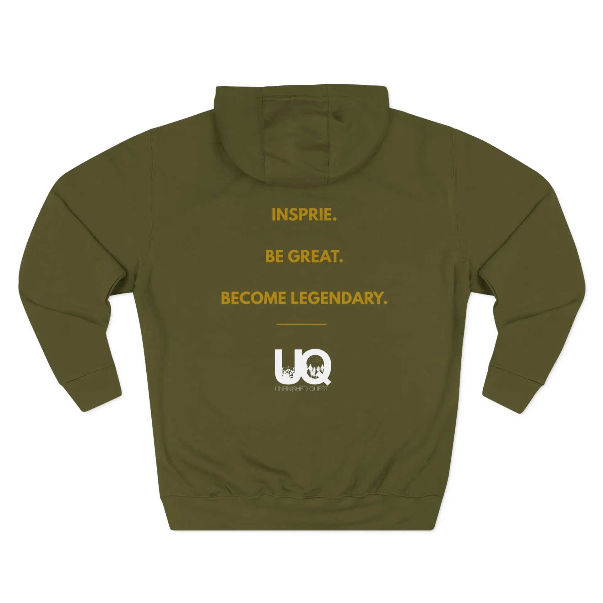 Home Inspirie Be Great Become Legendary hoodie | Motivational Text Hoodie - Unfinished Quest